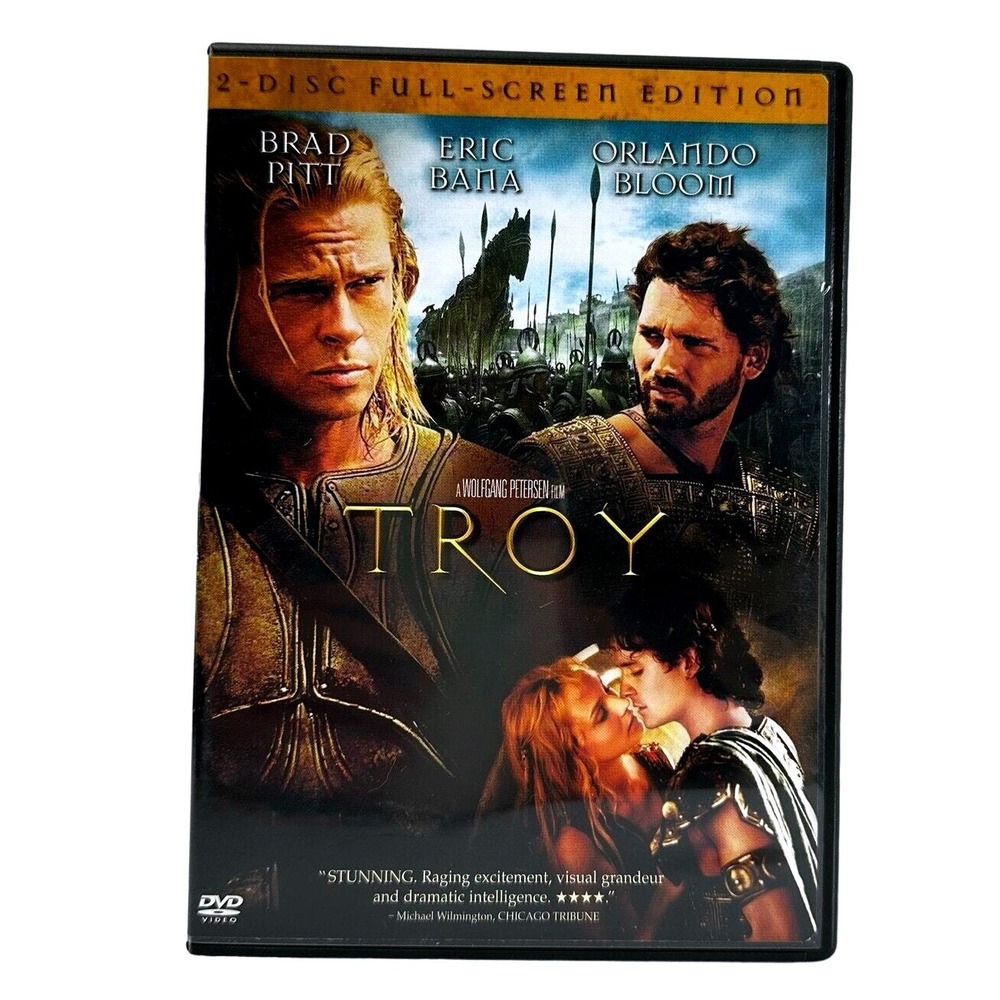 Troy DVD 2-Disc Full-Screen Edition Brad Pitt Eric Bana Orlando Bloom 2004 Movie